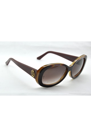 Cartier F Butte Rfly Gold Cat Eye Kahvarengi Kırmızı Altın Kedi Gözü Bayan Güneş Gözlüğü T8200939 İki Renk