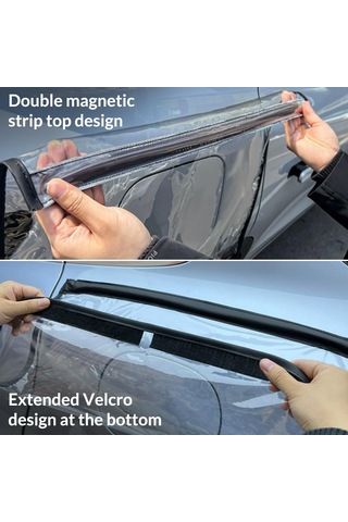 Elektrikli Araç Şarj Portu Manyetik Koruyucu Kılıf Yağmur, Kar Ve Toz Koruması Klasik Düz Yağmur Kılıfı Siyah