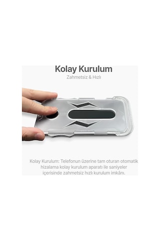 Apple İphone 14 Plus Uyumlu Hayalet Ekran Koruyucu Tam Kaplayan Cam Otomatik Hizalamalı Toz Önleyici