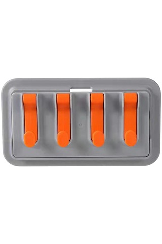 Homyl Katlanabilir Kancalar Kendinden Yapışkanlı Gri-turuncu