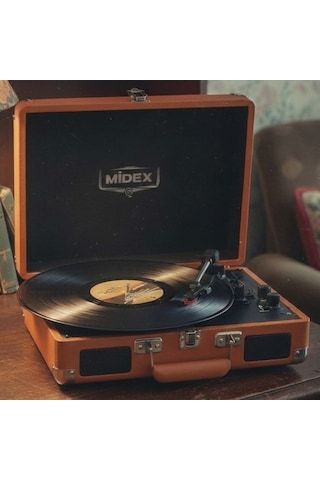 Midex MTX-101OR 3 Devir Nostaljik Retro Pikap Plak Çalar + İğne
