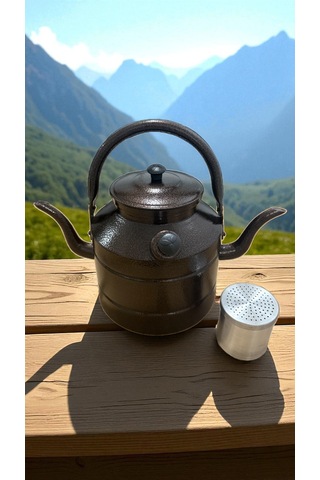 Avcı, Çoban, Kampçı, Çift Taraflı Çaydanlık, Süzekli 4 Litre Mega