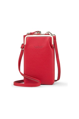Yeni Stil Şık Minimalist Çapraz Çok Fonksiyonlu Telefon Çantası - Kırmızı