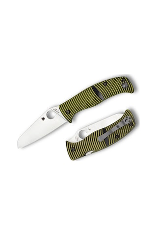 Spyderco Caribbean G-10 Lc200n Sheepfoot Plainedge Kamp Çakı Çok Renkli