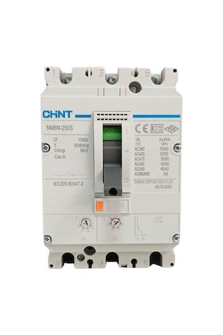 Chint - Nm8n-250s Tm/250 3p 250a Ayarsalı Kompakt Şalter 271176