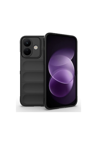 Redmi Note 17 Pro Kılıf Esnek Tpu Oyuklu Arka Yüzey Tasarımlı Etnik Silikon Kapak Siyah