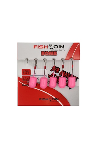Fishcoin Bomb Jighead Pink Glow 8-1.5 Gr