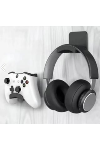 Kulaklık Standı 1 Adet Kulaklık Tutucu Kol Standı Kumanda Standı Bantlı Ps4 Ps5 Xbox Uyumlu Siyah