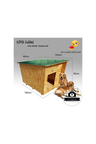 Köpek Kulübesi Greenroof Xxl Su Geçirmez