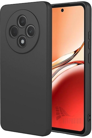 Oppo Reno 12F 5G Uyumlu Silikon Kılıf - Kamera Korumalı Esnek Pastel Renk Kapak - Siyah