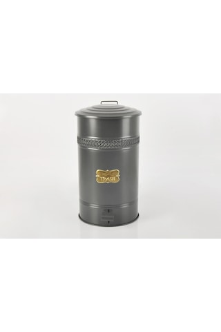 Yıldıray Metal Metal Pedallı Mutfak Banyo 30litre Çöp Kovası Ahşap