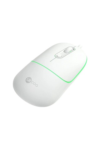 Lecoo Ms110 Usb Kablolu 2400dpı 4 Tuşlu Rgb Sessiz Click Pc, Mac, Dizüstü Bilgisayar İle Uyumlu Optik Mouse Beyaz 000104