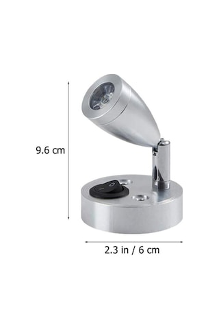 Karavan & Tekne Döner Tip Led Okuma Lambası 12v - Gri