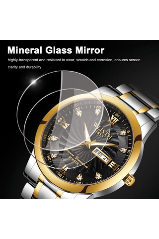 Yunboo Wlısth Q351 Kadın Kol Saati - Paslanmaz Çelik Kordon, 30m Su Geçirmez, Akıllı Gündem/tarih Gösterimi, Akşam Görünürlüğü, Zirve Kol Saati Çok Renkli