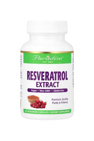 Paradise Herbs, Resveratrol Extract, 60 Vegetarian Capsules 100 Mg Per Capsule