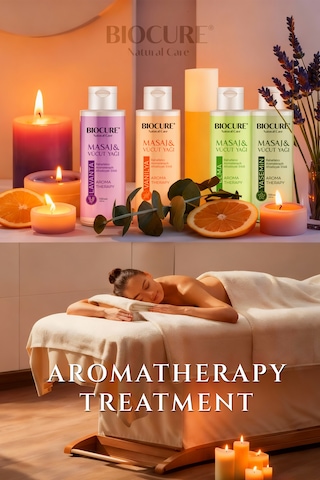 Biocure Elma + Lavanta + Vanilya + Yasmin Özlü Masaj ve Vücut Bakım Yağı 4 x 100 ML