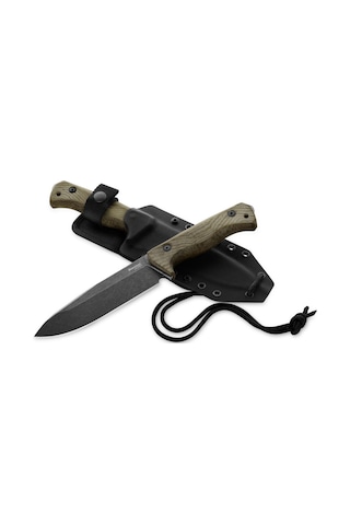 Lionsteel T6 Cpm 3v Old Black Blade Green Canvas Kamp Bıçak Çok Renkli
