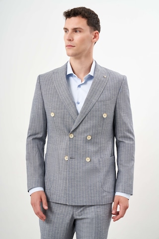 Morven Erkek Lacivert Keten Trend Kruvaze Slim Fit Sivri Yaka Takım Elbise 24ys001010200 Lacivert
