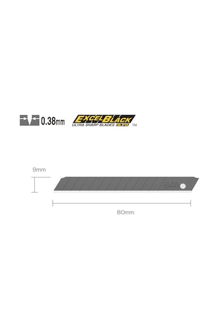 Olfa Abb-50 Standart Dar Black Seri Maket Bıçağı Yedeği 50 Li