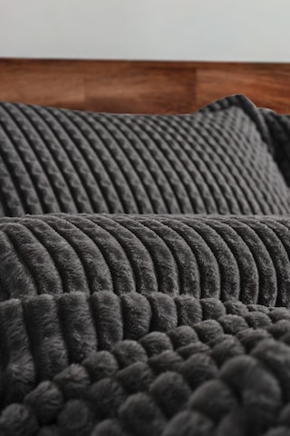 Mila Battaniye Seti Çift Kişilik Antrasit Antrasit