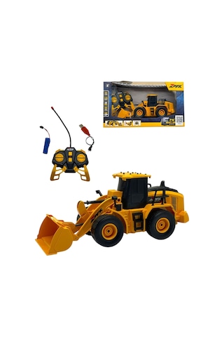 Scowetto Uzaktan Kumandalı 1:24 Ölçek Dozer Full Fonksiyon Kamyon İş Makinası Sarı