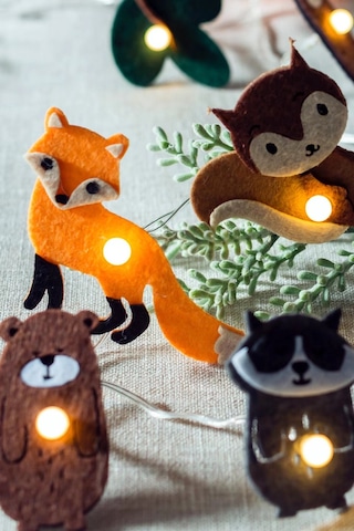 Sonbahar Konseptli Orman Hayvanları Led Işık