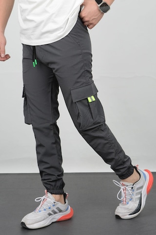 Edwoxmen Erkek Slim Fit Cepli Beli Ve Paçası Lastikli İnce Spor Pantolon Antrasit Edw071-antrasit Antrasit