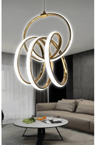3 Renk Focus Model Sarkıt Avize Altın - Gold