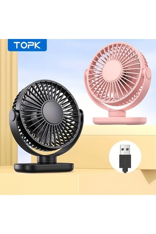 Boatshop1 Topk Beyaz Kişisel Usb Klipsli Masa Fanı Fırçasız Motor Sessiz Güçlü Hava Akışı Taşınabilir Mini Fan