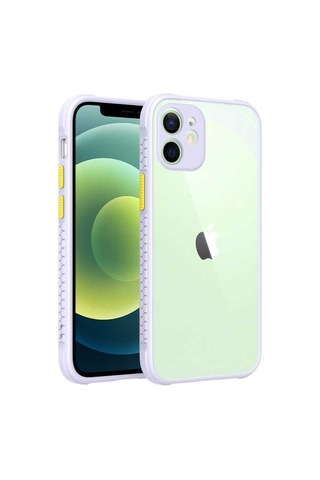 Apple Uyumlu iPhone 12 Kılıf Zore Kaff Kapak Mor