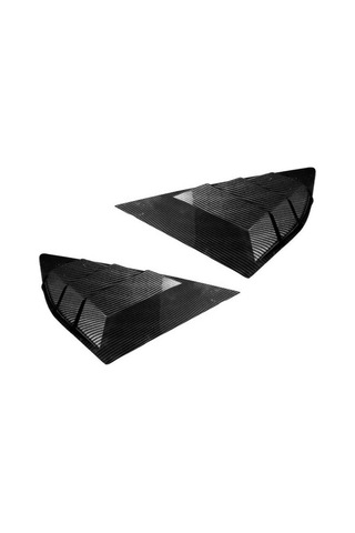 Novahub Arka Cam Jaluzi Ford Focus St Rs Mk3 Hatchback Karbon Fiber Stili, Abs Plastik, Siyah, Yan Havalandırma Perdesi