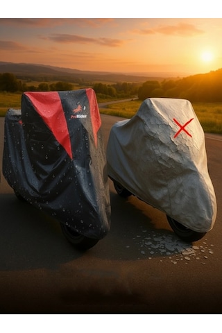 Motosiklet Brandası Lüx Premium Paraşüt Kumaşı Kalın Uzun Ömürlü Motor Branda Xxl Beden