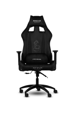 Rio Pus Balerion Terletmez Kadife Kumaş Siyah Gaming Oyuncu Koltuğu Siyah