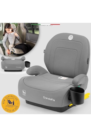 Elele Grandefix I-size Yükseltici Oto Koltuğu İsofix 125-150 Cm 15-36 Kg Gri