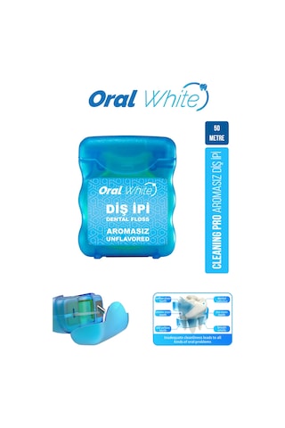 Oral White Cleaning Pro Diş İpi Sade 50 M
