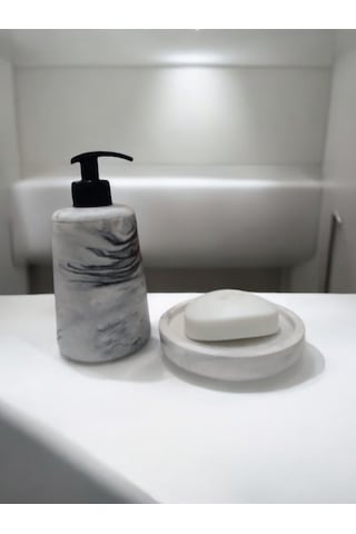 Marble Gri Sabunluk Beton Sıvı Ve Katı Sabunluk Gri