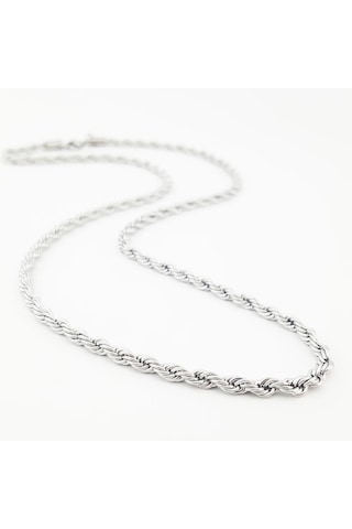 Pigado 316L Paslanmaz Çelik Burgu Zincir Kolye (390373753) Gümüş