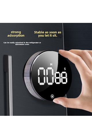 Konesam Yenilikçi Dönen Lastik Şekilli Manyetik Zamanlayıcı - Ev, Bahçe, Pastacılık, Çalışma İçin Renkli Ekranlı Usb Şarjlı Zaman Takip Aleti