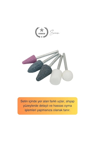 Premium 10 Parça Hobi Gravür Taşlama Ucu Mini Metal Ahşap Oyma Seti Parlatma Zımparalama Fırçalama