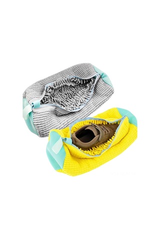 Qingmipy Sarı Renkli Ayakkabı Yıkama Çantası - Dayanıklı Poliester, Makine Yıkamada Hasarı Önler, Otomatik Kilitleme Rezipak, Çok Amaçlı Kullanım Sarı