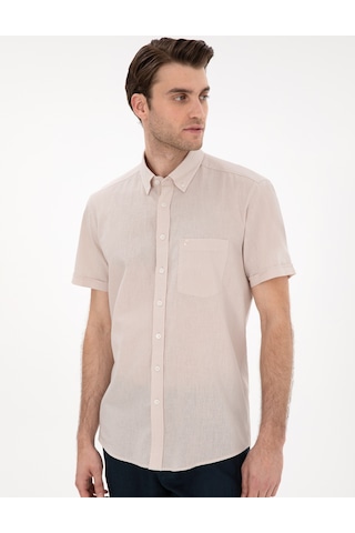 Pierre Cardin Erkek Bej Gömlek Kısa Kollu 50303418-vr011 Bej
