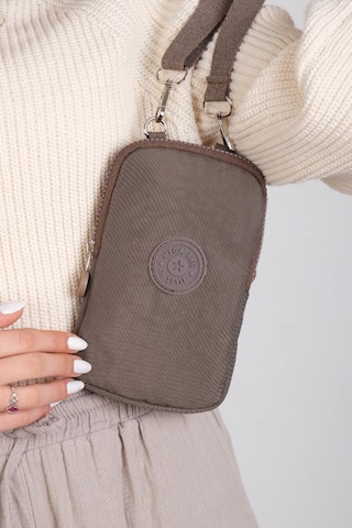 Baginn Klinkır Kumaş Mini Çapraz Askılı Kadın Cep Telefonu Çantası Mini Cüzdan Çanta 20 10 Cm Su İtici Kahverengi
