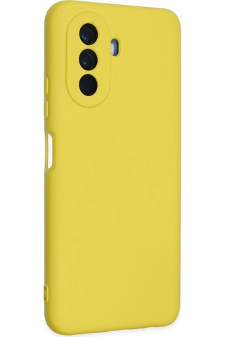 Uray Store Huawei Nova Y70 Kılıf Nano İçi Kadife Silikon - Sarı