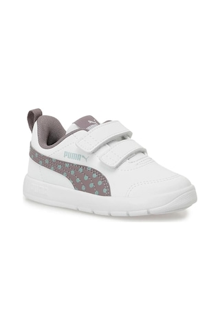 Puma 398759 06 Courtflex V3 Dotty V Inf Beyaz-mor-yeşil Çocuk Spo Beyaz