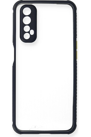 Gld-spt- Newface Realme 7 Kılıf Miami Şeffaf Silikon - Lacivert