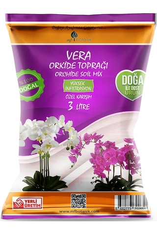 Orkide Toprağı 3 Litre Orkide Çiçeklendirme Toprağı