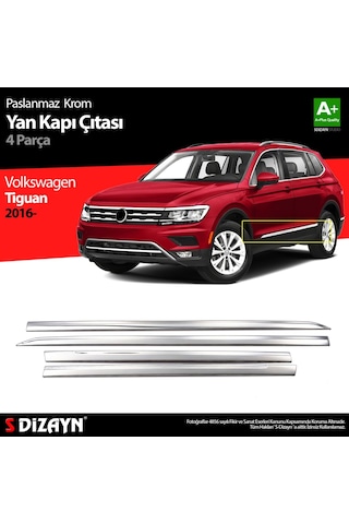 S-Dizayn  Volkswagen Tiguan Krom Yan Kapı Çıtası 4 Prç. 2016 Üzeri