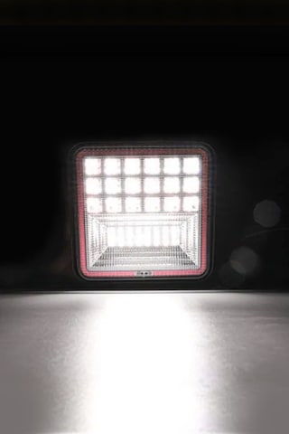 Off Road 12-24 Volt Kare Sis Farı Drl Kırmızı 4 İnç 126 W Oto Çalışma Lambası