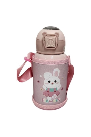 Akıllıelma-taros Cute Pembe Animals Çelik Matara 500 Ml Pembe