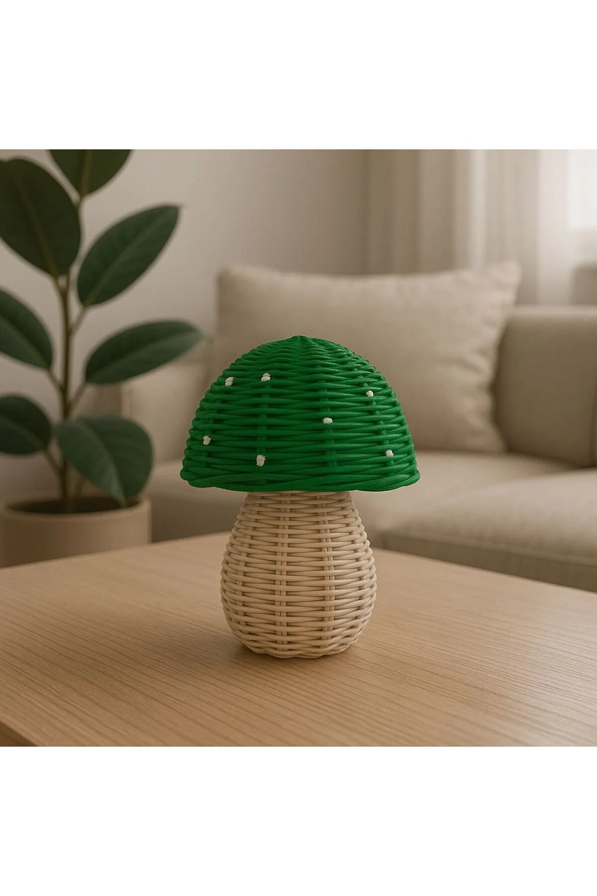 Rattan Bambu Uğurlu Mantar 777 Yeşil 10cm